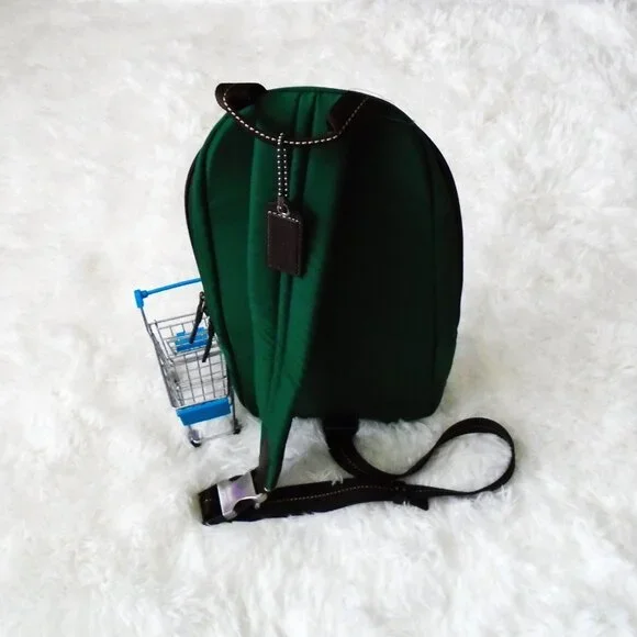 Coach Men Varick Sling Backpack Green F70692 - Picture 2 of 15